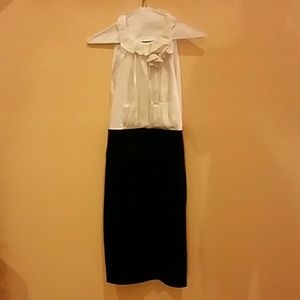 EUC Bcbg Maxazria Black & White Cocktail Dress